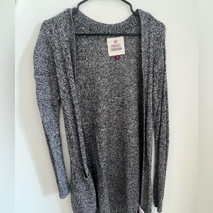 Grey knit cardigan